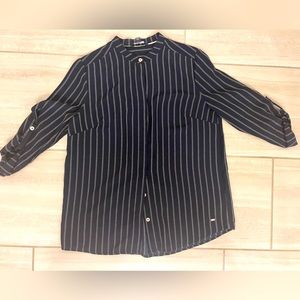 Navy/White Striped Blouse